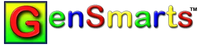 GenSmarts logo: a green square containing a red 'G' followed by multicolored 'enSmarts' lettering on a white background.